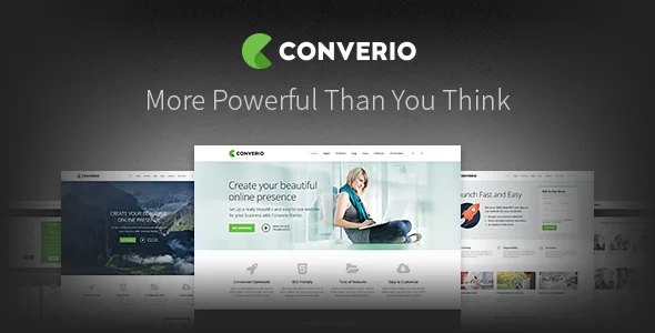 Converio - Responsive Multi-Purpose WordPress Theme WordPress theme homepage layout for a boxed corporate website