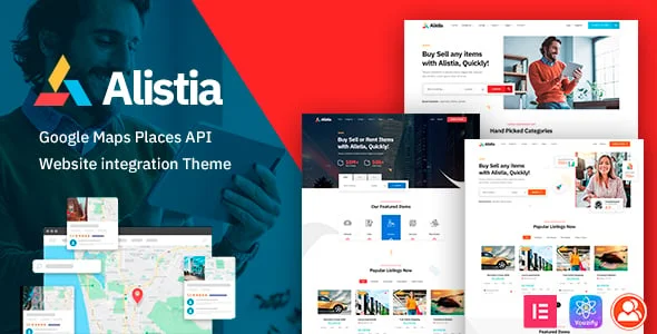 Alistia - Places Listing WordPress Theme — homepage layout