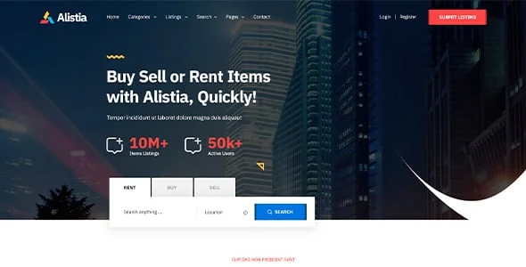 Alistia - Places Listing WordPress Theme — interior page design