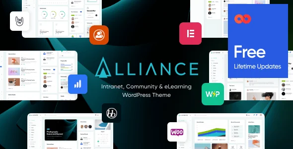 Alliance | Intranet & Extranet BuddyPress WordPress Theme — homepage layout