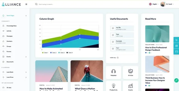 Alliance | Intranet & Extranet BuddyPress WordPress Theme — case study or portfolio page