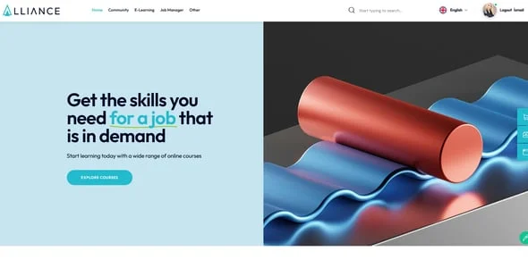 Alliance | Intranet & Extranet BuddyPress WordPress Theme — content section layout