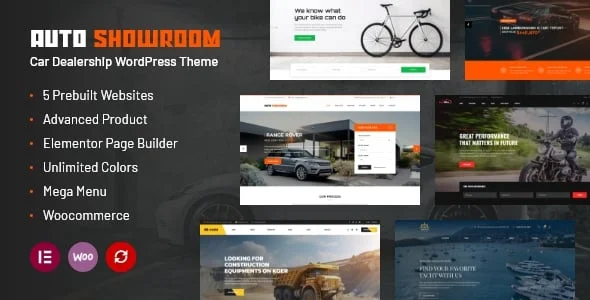 Auto Showroom - Car Dealership WordPress Theme — homepage layout