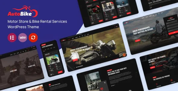 Autobike - Motorcycle Store & Bike Rental Services WordPress Theme — homepage layout