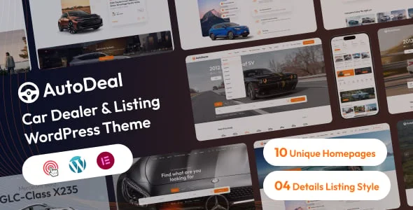 AutoDeal - Car Dealer & Listing WordPress Theme — homepage layout