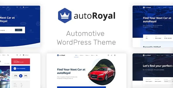 autoRoyal - Automotive WordPress Theme — homepage layout