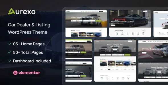 Auxero - Car Dealer & Listing WordPress Theme — homepage layout