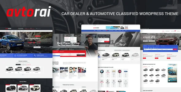 Avtorai- Car Dealer & Automotive Classified WordPress Theme — homepage layout