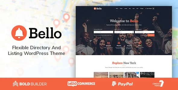 Bello - Directory & Listing WordPress Theme — homepage layout