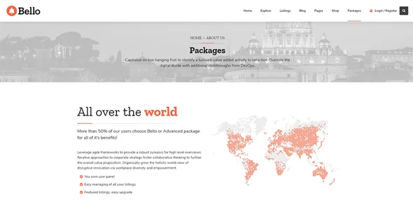 Bello - Directory & Listing WordPress Theme — interior page design