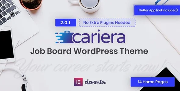 Cariera - Job Board WordPress Theme — homepage layout