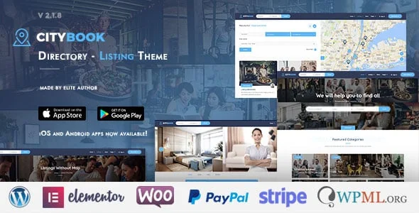 CityBook - Directory & Listing WordPress Theme — homepage layout
