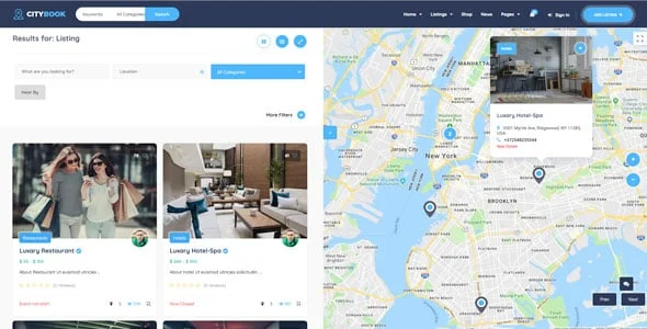 CityBook - Directory & Listing WordPress Theme — interior page design