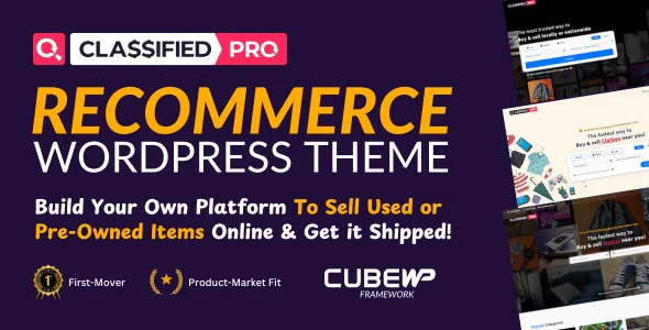 ClassifiedPro - reCommerce WordPress Theme — homepage layout