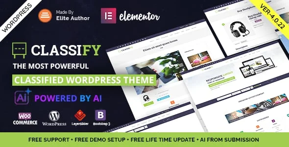 Classify - Classified Ads WordPress Theme — homepage layout