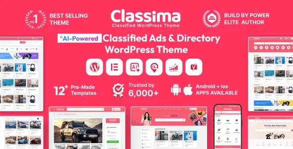 Classima – Classified Ads WordPress Theme — homepage layout