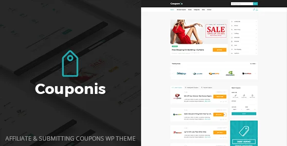 Couponis - Affiliate & Submitting Coupons WordPress Theme — homepage layout