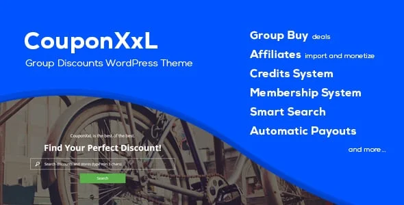 CouponXxL - Deals, Coupons & Discounts WP Theme — homepage layout