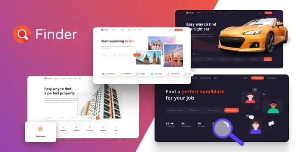 Finder - Multipurpose Directory & Listing WordPress theme — homepage layout