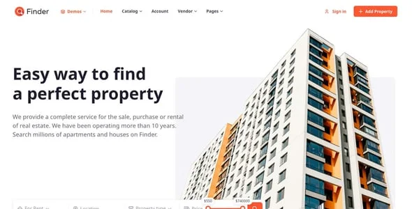 Finder - Multipurpose Directory & Listing WordPress theme — case study or portfolio page