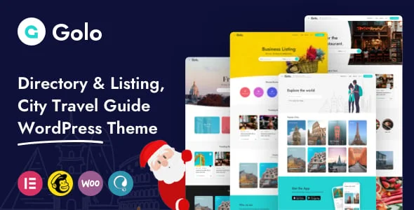 Golo - Directory & Listing, Travel WordPress Theme — homepage layout