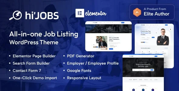 HiJobs - Job Listing WordPress Theme — homepage layout
