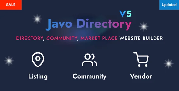 Javo Directory WordPress Theme — homepage layout