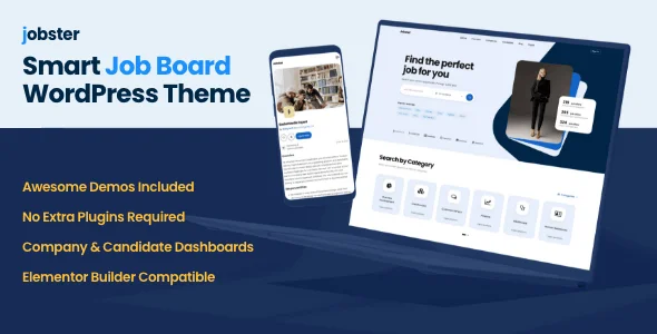 Jobster - Smart Job Board WordPress Theme — homepage layout