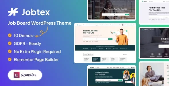 Jobtex – Job Board WordPress Theme — homepage layout