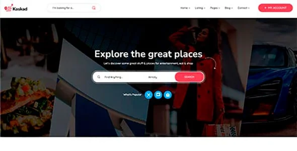 Kaskad - City Guide WordPress Theme — interior page design