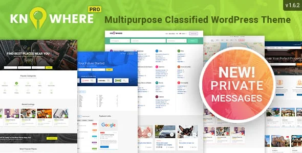 Knowhere Pro - Multipurpose Classified Directory WordPress Theme — homepage layout