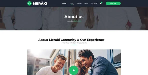 Meraki - Job Board WordPress Theme — interior page design