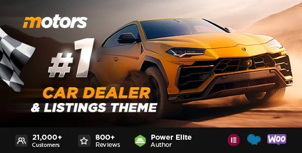 Motors - Car Dealer, Rental & Listing WordPress theme — homepage layout