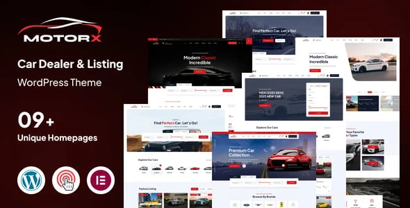 Motorx - Car Dealer & Listing WordPress Theme — homepage layout