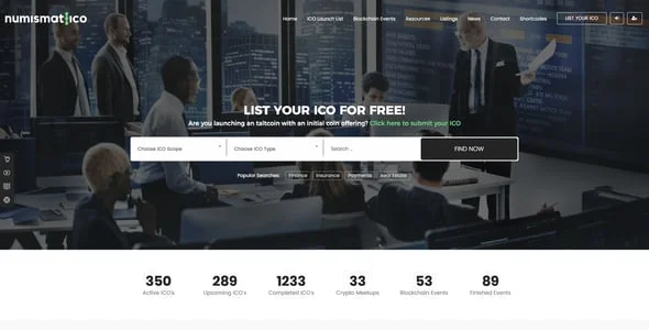 Numismatico - Cryptocurrency Directory & Listings WordPress Theme — service and pricing page