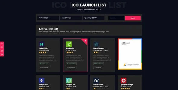 Numismatico - Cryptocurrency Directory & Listings WordPress Theme — content section layout