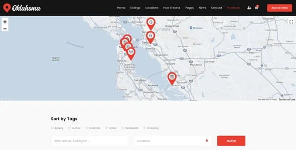 Oklahoma - Directory & Listings WordPress Theme — interior page design