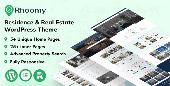 Rhoomy –  Real Estate WordPress Listing Theme — homepage layout