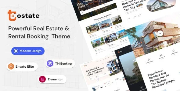 Tostate - Property Listing & Real Estate Ads WordPress Theme — homepage layout