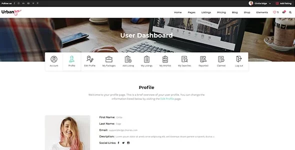 UrbanGo - Directory and Listing WordPress Theme — service and pricing page