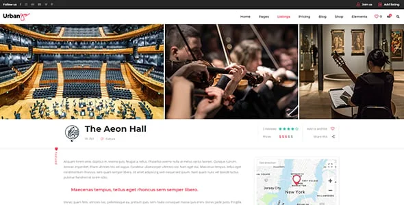 UrbanGo - Directory and Listing WordPress Theme — interior page design