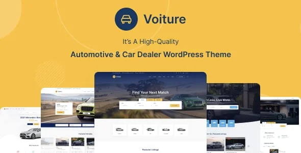 Voiture – Automotive & Car Dealer WordPress Theme — homepage layout