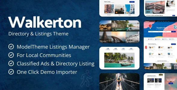 Walkerton - Directory & Listing, Travel WordPress Theme — homepage layout