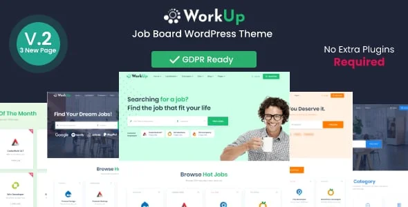 Workup – Job Board WordPress Theme — homepage layout