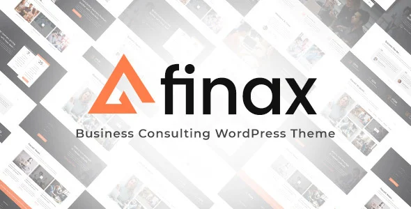 Finax | Responsive Business Consulting WordPress Theme WordPress theme homepage layout for a accountant corporate website