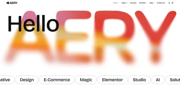 Aery - Creative Agency & Portfolio WordPress Theme — interior page design