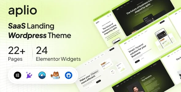 Aplio | SaaS Landing WordPress Theme — homepage layout