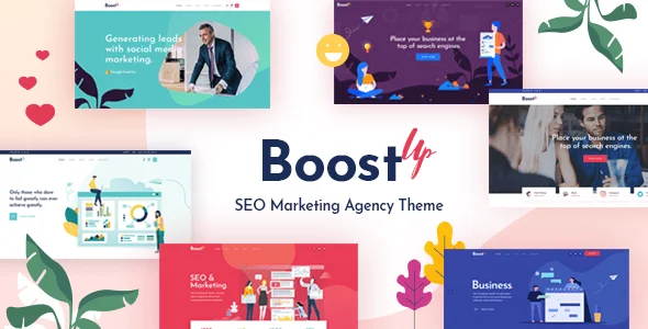BoostUp - SEO Marketing Agency WordPress Theme — homepage layout