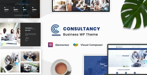 Consultancy Business WordPress Theme — homepage layout
