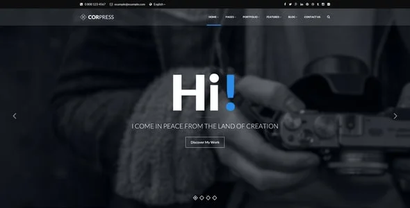 Corpress - Business and Infographics WP Theme — interior page design